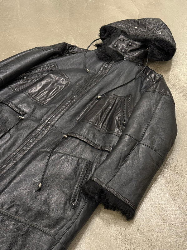 2000s Gucci shearling leather parka