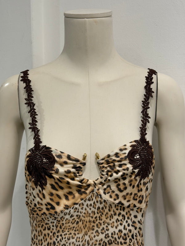 2000s Cavalli leopard print dress