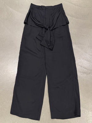 S/S2023 Balenciaga knot-front hybrid shirt wide leg pants
