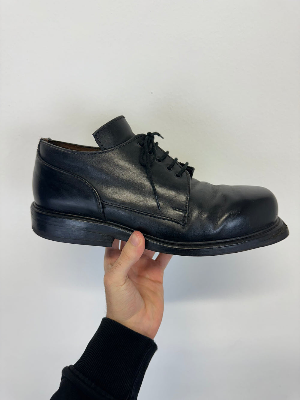 1996 Dirk Bikkembergs square toe vintage derby leather boots