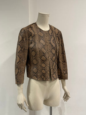 2000s Plein Sud phyton leather jacket