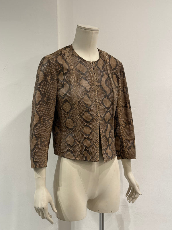 2000s Plein Sud phyton leather jacket