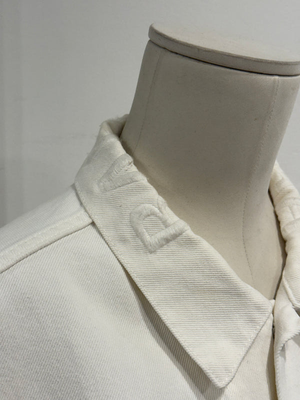 2018 Balenciaga deconstructed oversized denim jacket