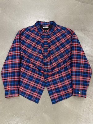 2020 Balenciaga swing flanel checkered jacket
