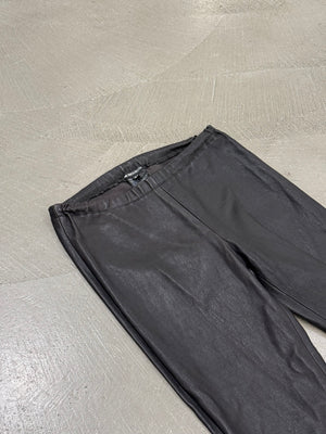 2000s Ann Demeulemeester extra long leather leggings