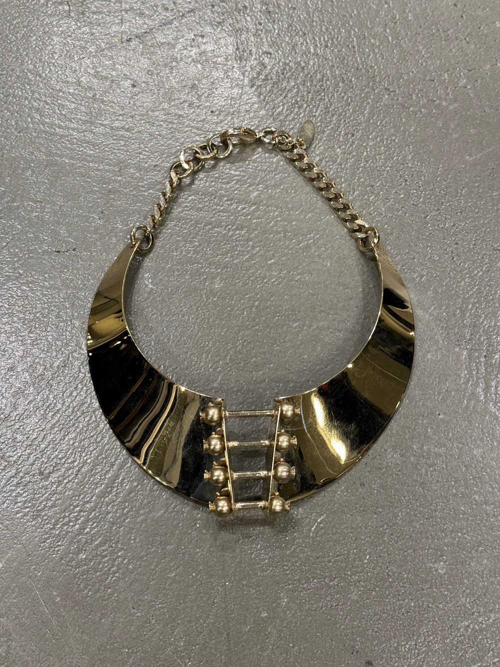 2000s Roberto Cavalli metallic chocker necklace