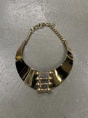 2000s Roberto Cavalli metallic chocker necklace