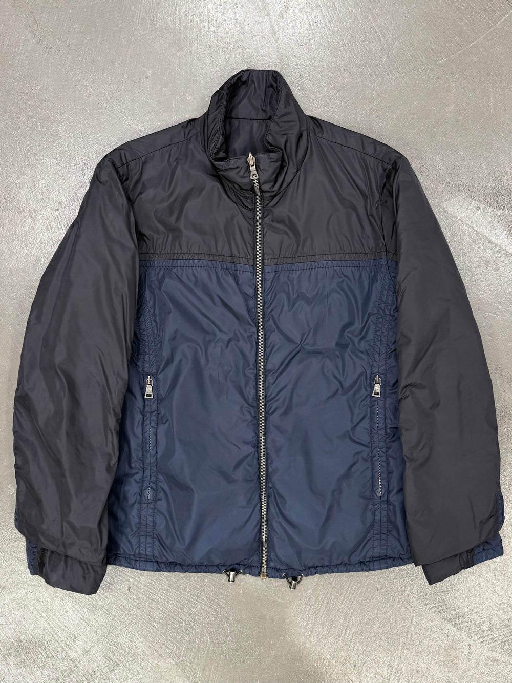 2000s Prada reversible two-tone puffer jacket