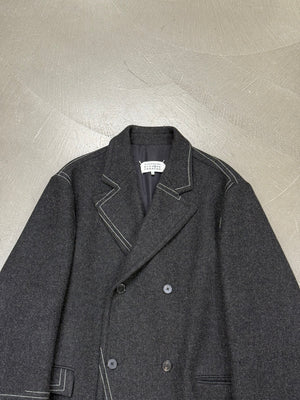 2017 Maison Margiela asymmetric double breasted coat