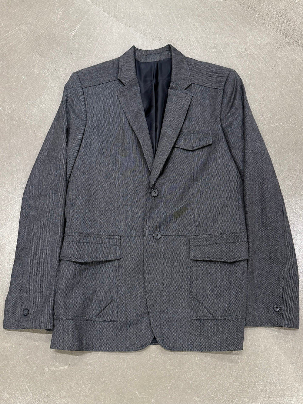 2009 Balenciaga by Nicolas Ghesquière structured heavy wool blazer