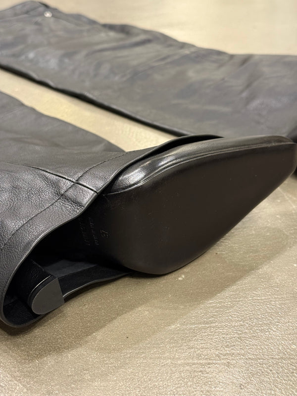 Balenciaga Falkon thigh-high leather pants boots