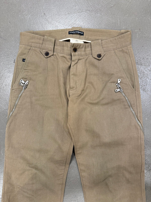 2003 Dolce & Gabbana all around zipper pants