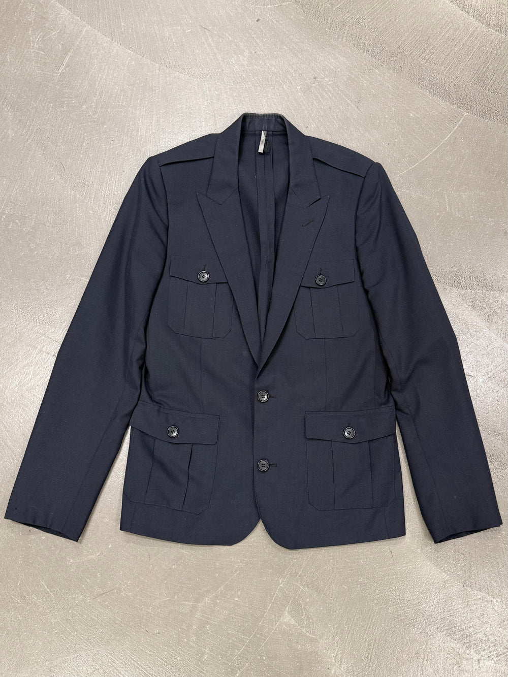 S/S2006 Dior by Hedi Slimane multi-pocket tailored military jacket
