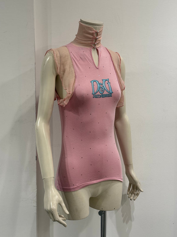 2000s Dolce & Gabbana logo tank top