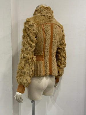 F/W2008 Cavalli rabbit fur hybrid soldier jacket
