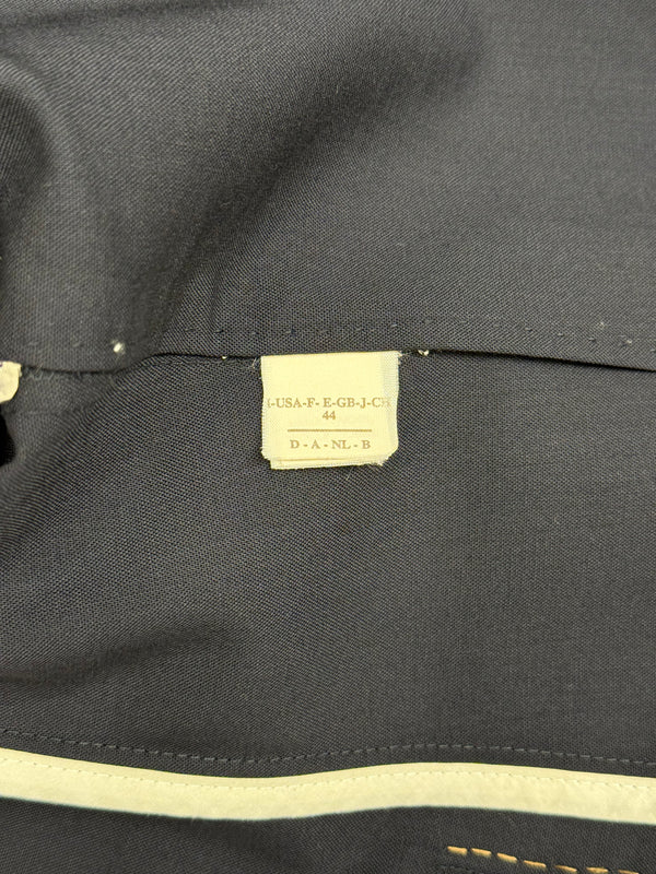 2010s Brunello Cucinelli navy tailored long blazer coat