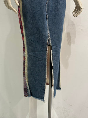 Dolce & Gabbana “The Birth Of Venus” Botticelli denim midi skirt