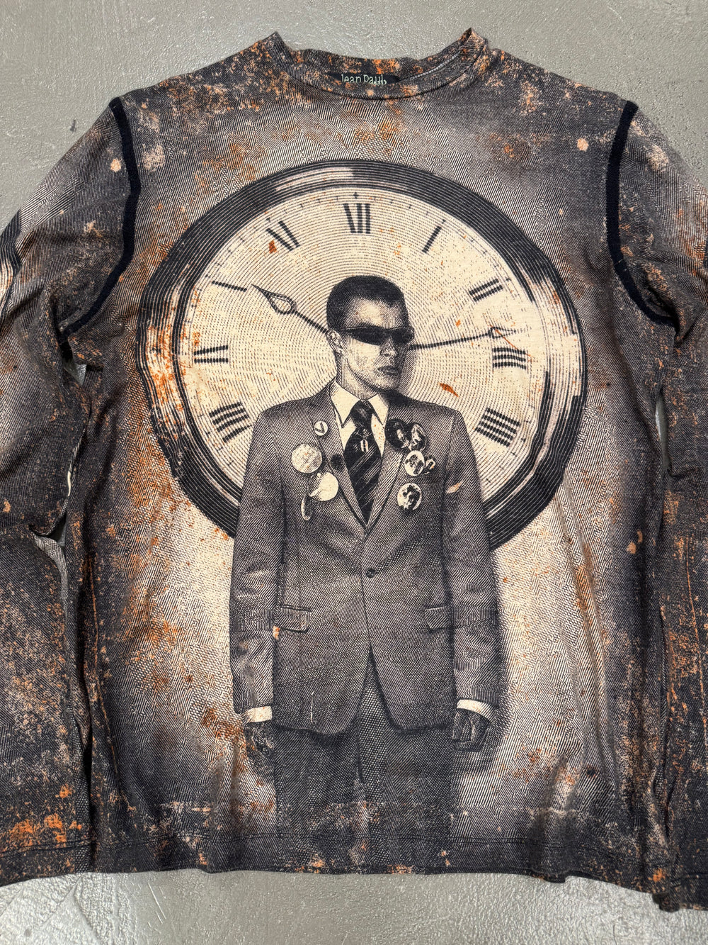F/W 2003 Jean Paul Gaultier “clockwork” print long sleeve
