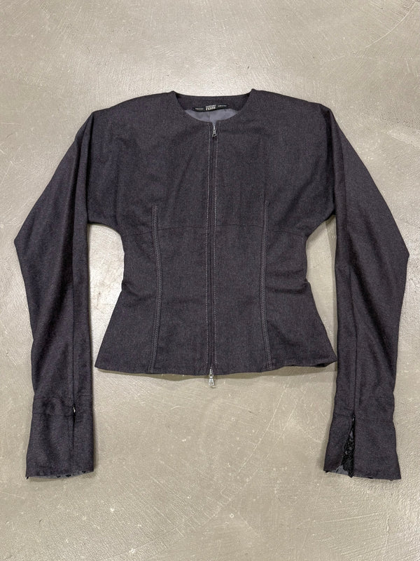 2000s Gianfranco Ferre fitted jacket with elongated sleeves