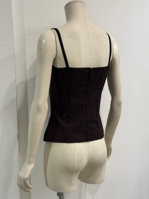 2000s Dolce & Gabbana pinstripe corset top