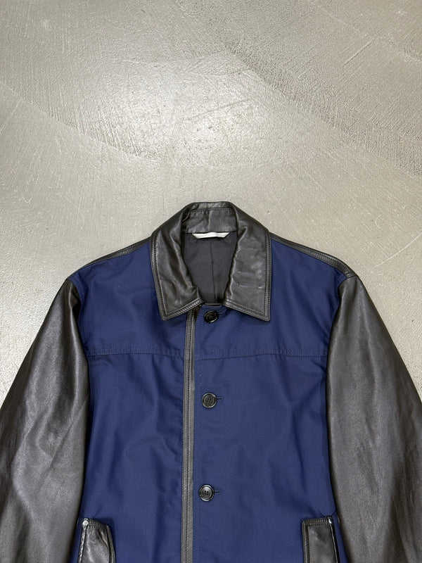 2010s Dior hybrid varsity leather jacket