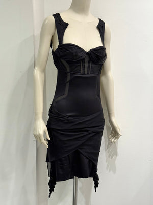 S/S2004 Gucci by Tom Ford bondage corseted dress