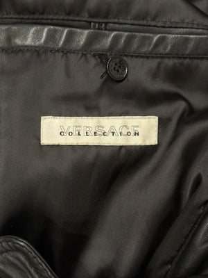 2000s Versace zip leather jacket