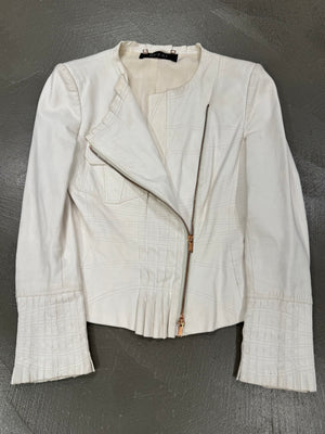 S/S 2004 Gucci by Tom Ford paneled leather jacket