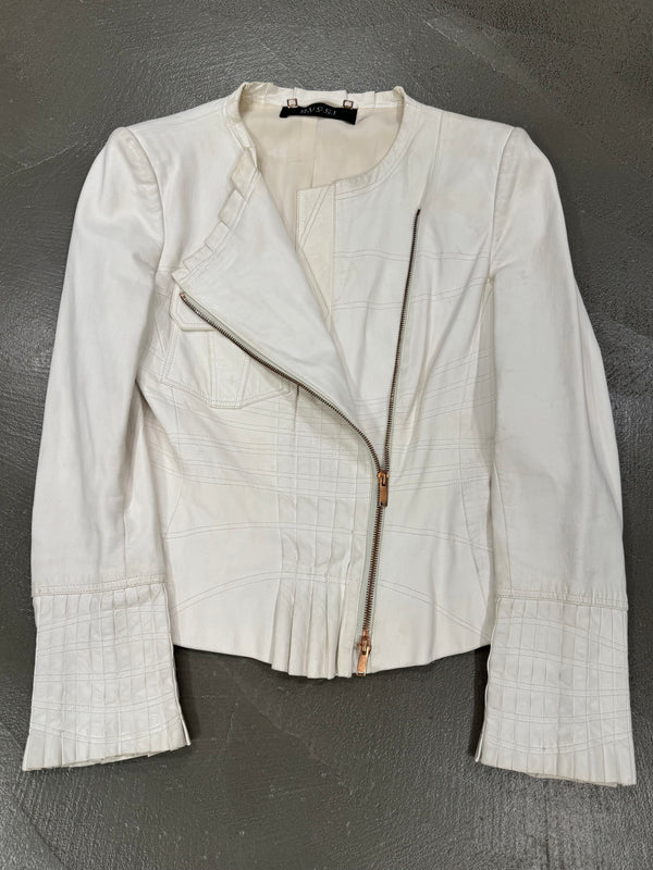 S/S 2004 Gucci by Tom Ford paneled leather jacket