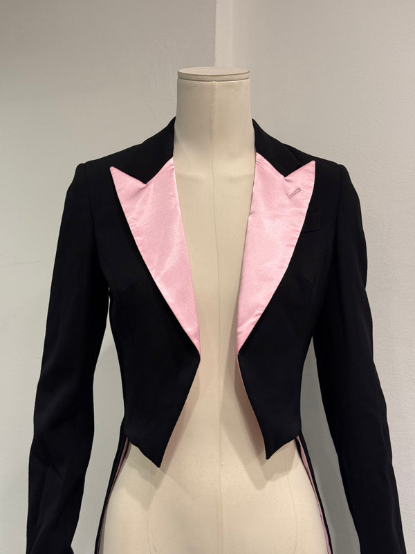 2004 Dolce & Gabbana satin tailcoat blazer