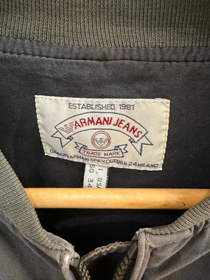 1990s Armani Jeans sun faded bomber jacket