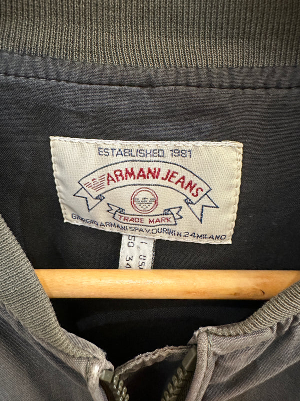 1990s Armani Jeans sun faded bomber jacket