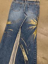 Load image into Gallery viewer, S/S2001 Roberto Cavalli runway long denim skirt with gold details

