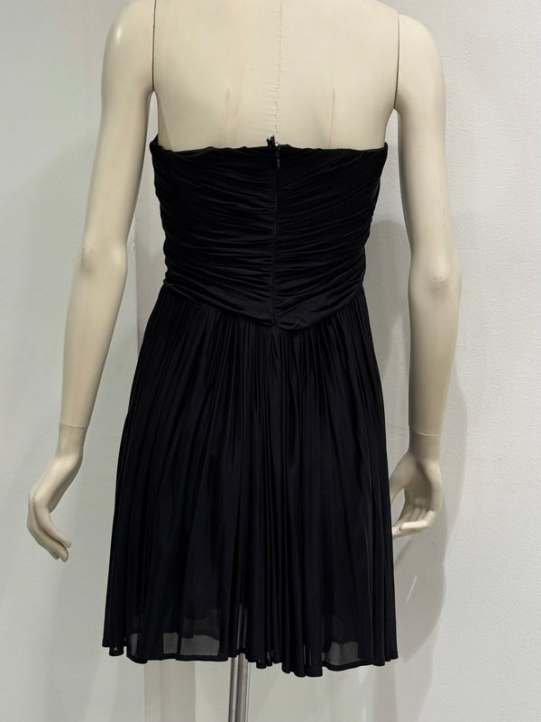 S/S2005 Alexander McQueen runway strapless draped chiffon mini dress