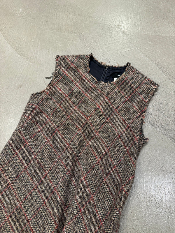 A/W2003 Junya Watanabe Comme des Garçons tweed runway asymmetrical dress
