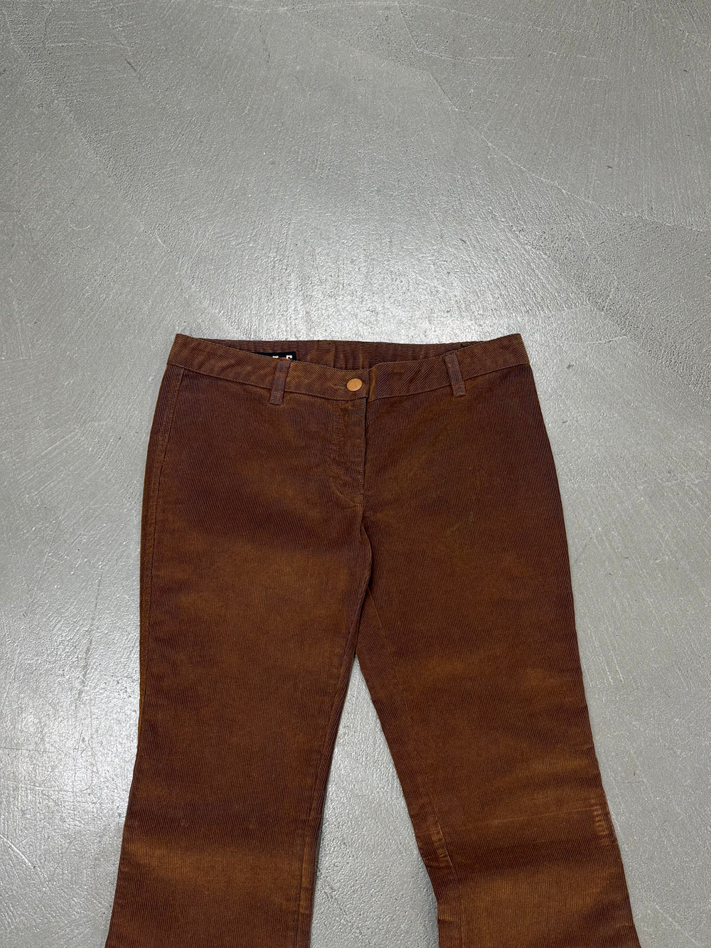 2000s Jean Paul Gaultier corduroy extra flared low rise pants