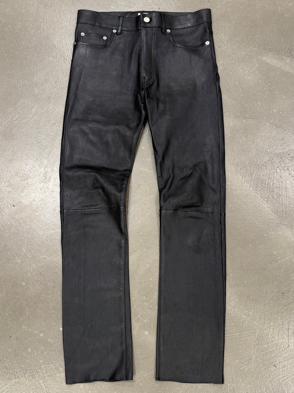2013 Saint Laurent by Hedi Slimane stretchy leather skinny pants