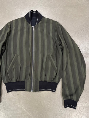 S/S2018 Haider Ackermann green stripe bomber jacket