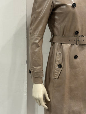 2000s Miu Miu leather trench coat