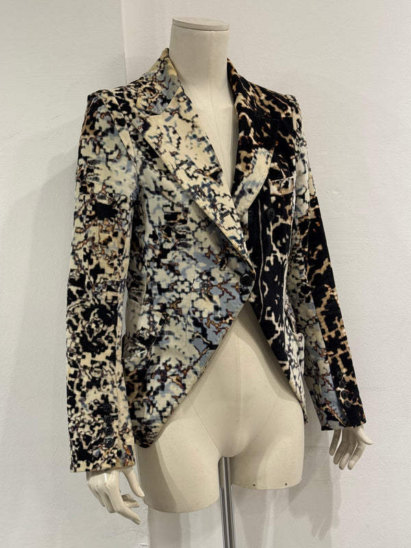 2010s Ann Demeulemeester abstract camo blazer jacket