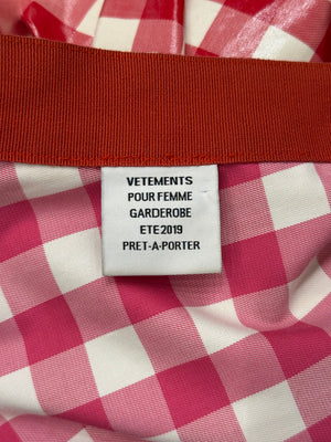 S/S2019 Vetements runway  gingham checked maxi skirt