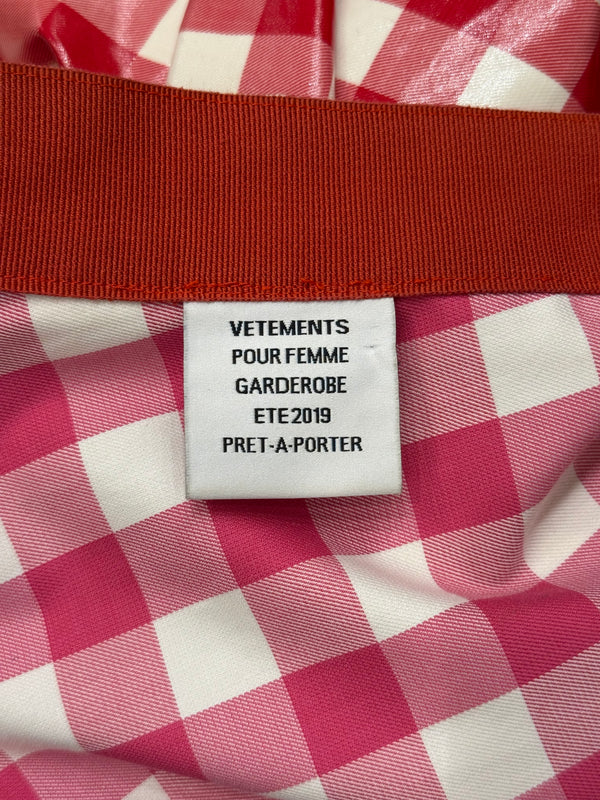 S/S2019 Vetements runway  gingham checked maxi skirt