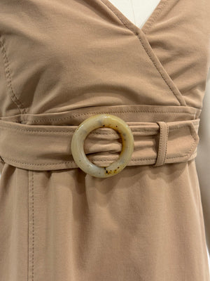 1997 Prada belted safari midi dress