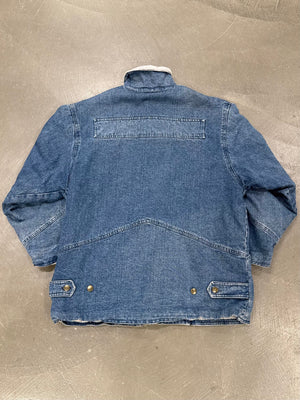 1980s Giorgio Armani shearling denim coat