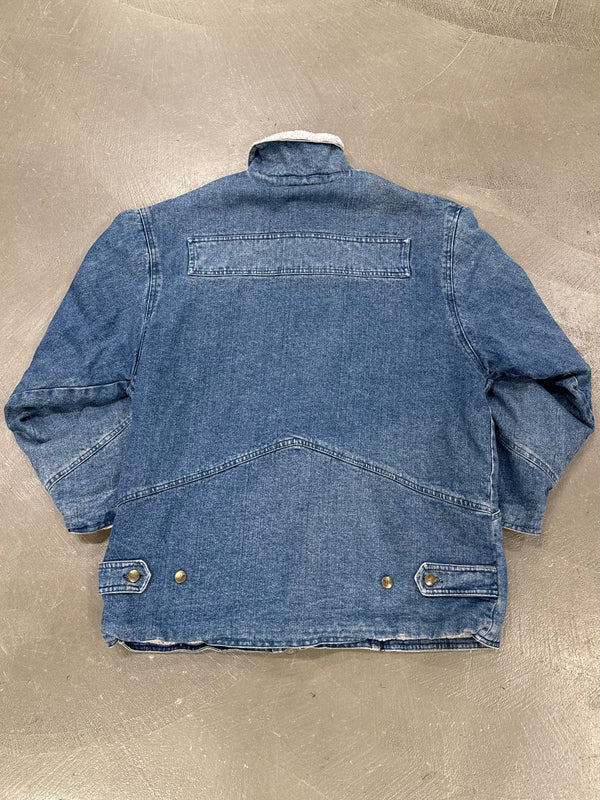 1980s Giorgio Armani shearling denim coat