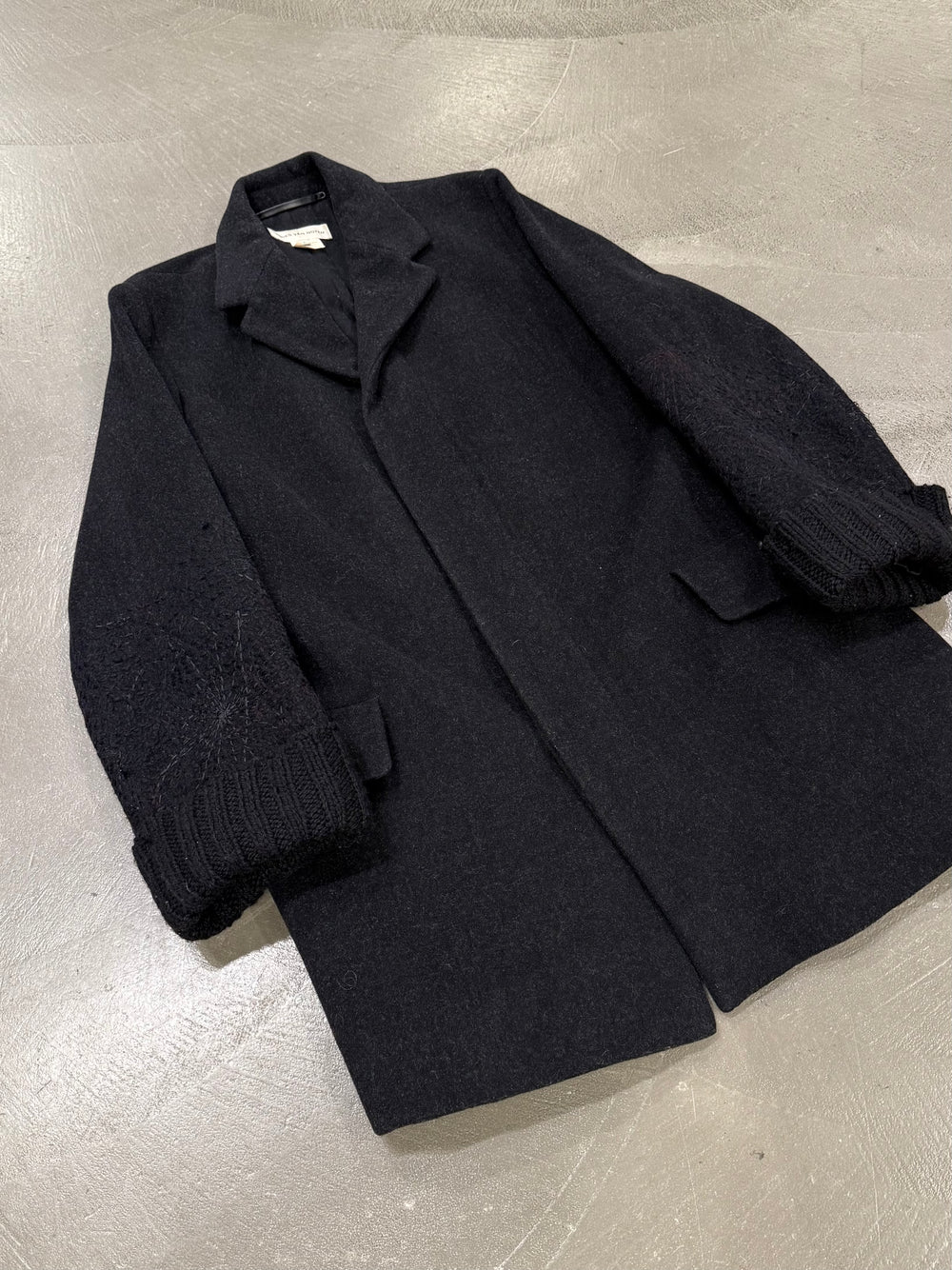 1990s Dries Van Noten Embroidered wool coat