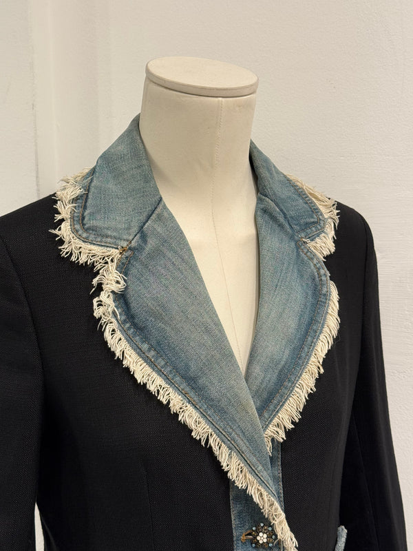 2000s Dolce & Gabbana hybrid jacket with jewels