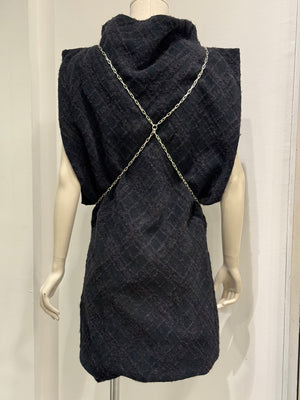 A/W2001 Maison Margiela oversized dress with harness bondage chain