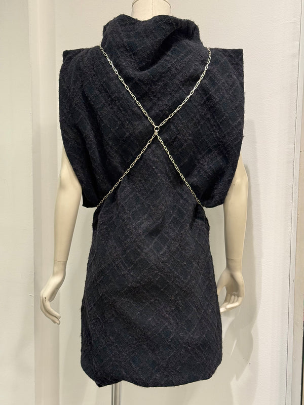 A/W2001 Maison Margiela oversized dress with harness bondage chain