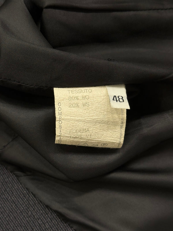 1990s Alexander McQueen long coat with structured shoulders